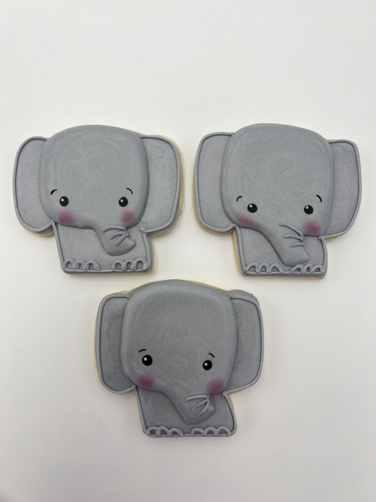 Baby elephant cookies